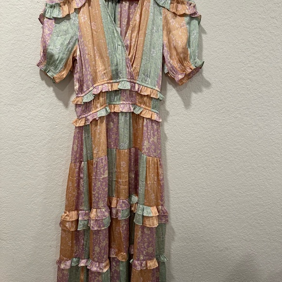 NWT Anthropologie Current Air Pastel Ruffle Maxi Dress - Picture 14 of 14